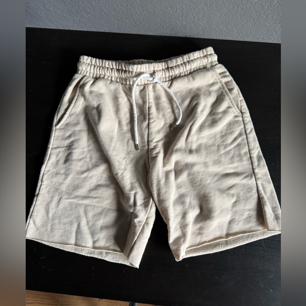 Forever 21 cream sweat shorts